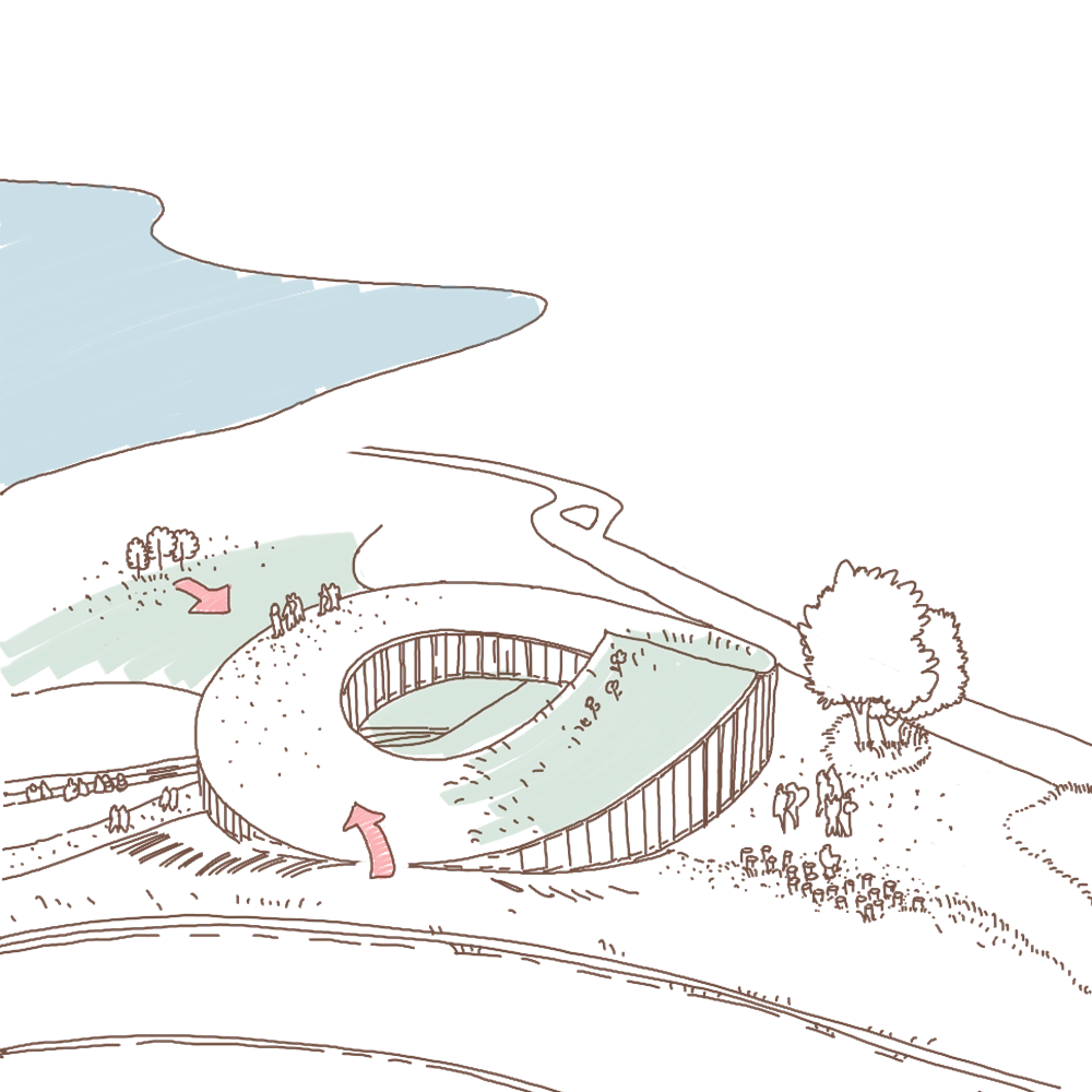 Design drawing 3 for Nest, Preikestolen, Norway.