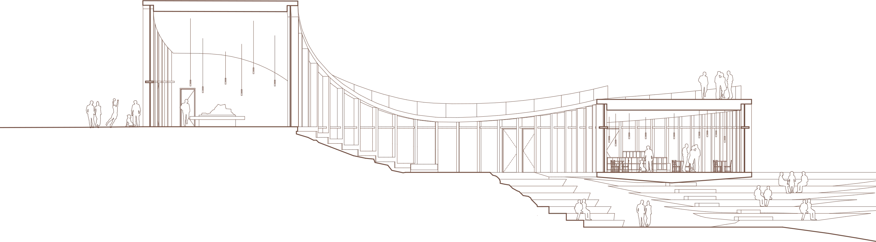 Section drawing for Nest, Preikestolen, Norway.