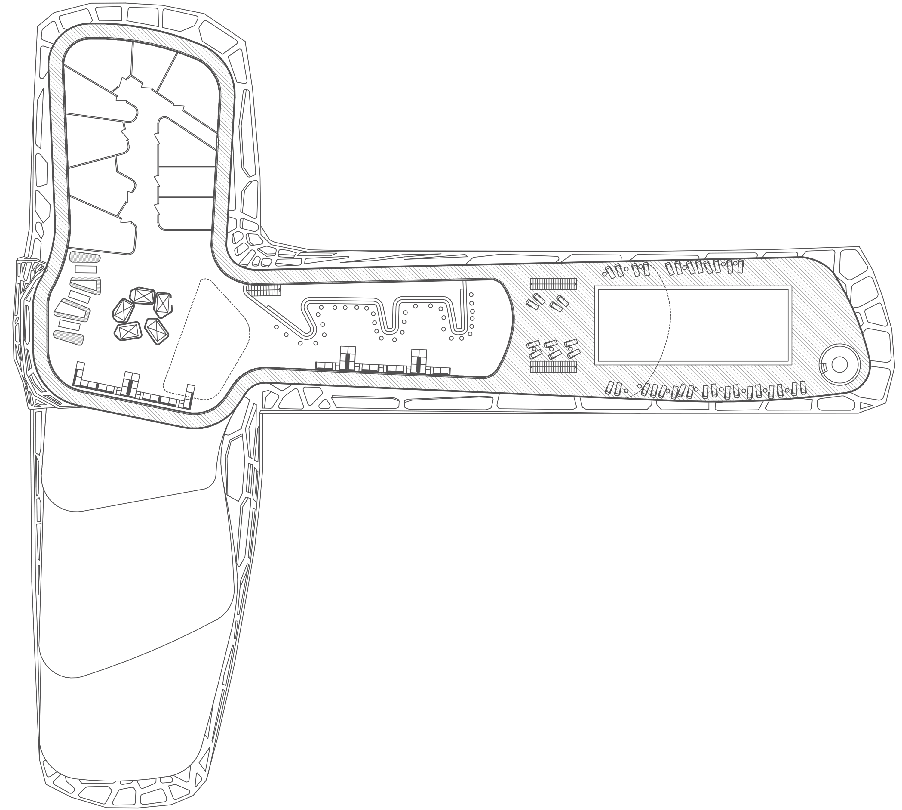 Floor plan 2 for Red light hotel, Hong Kong, China.